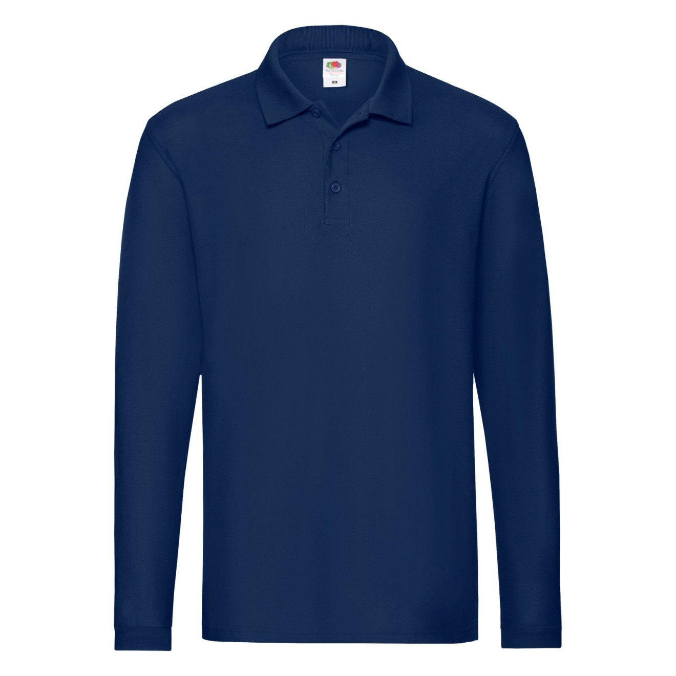 Premium Langarm-Polo, 100% Baumwolle | bis 3XL