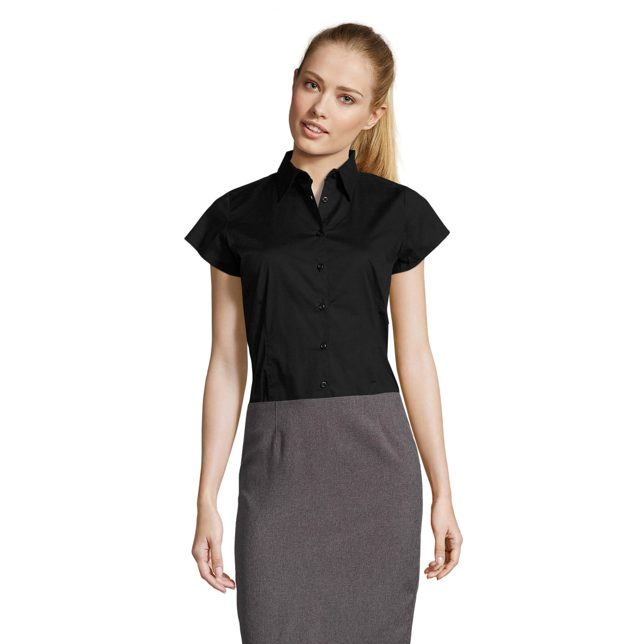 EXCESS Damen Stretch-Bluse 1/2-Arm | bis 3XL