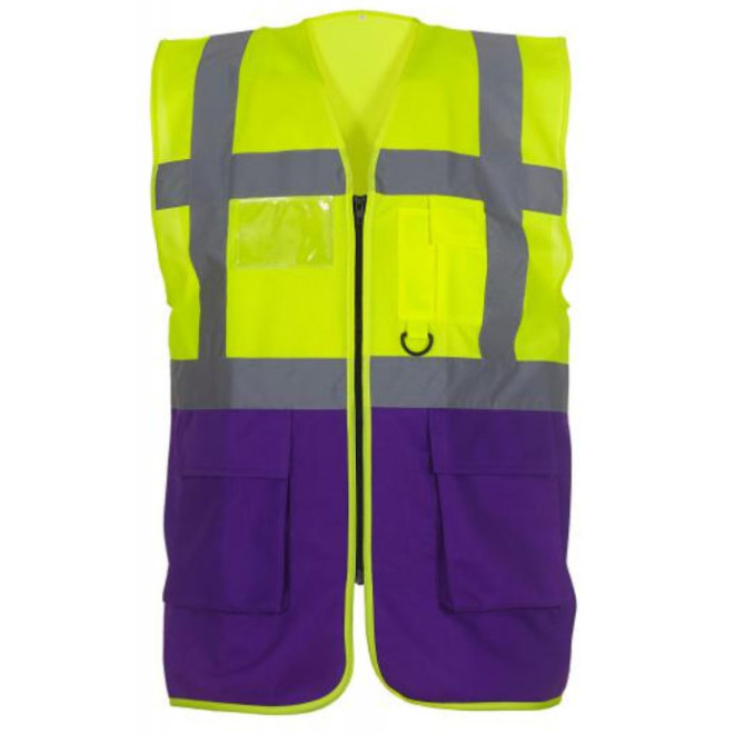 Warn- und Signalweste Executive, Farben YOKO: yellow/purple