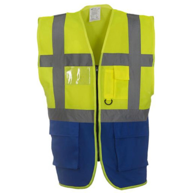 Warn- und Signalweste Executive, Farben YOKO: yellow/royal