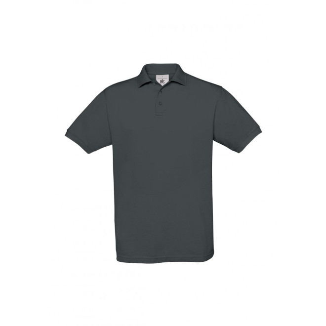 Piqué Polo Safran - Baumwolle | bis 2XL, Farben: dark grey