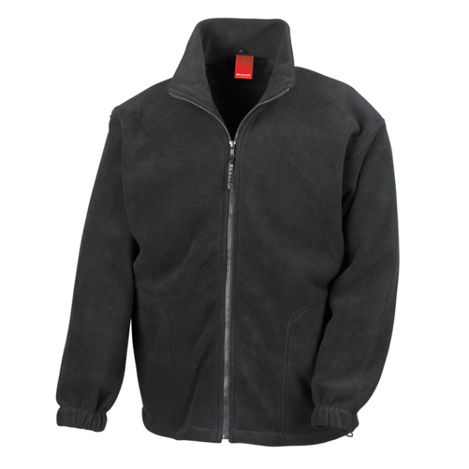 Full Zip Active Fleece Jacke | bis 2XL, Farben Result Fleece: black