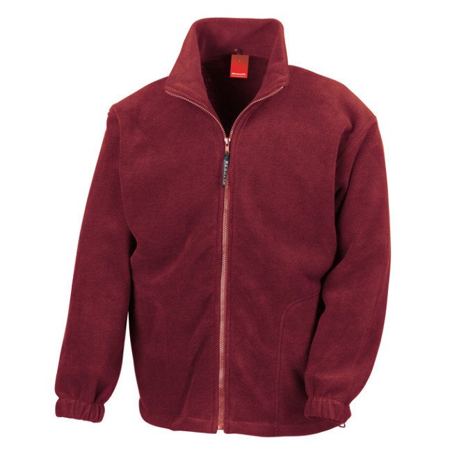 Full Zip Active Fleece Jacke | bis 2XL, Farben Result Fleece: burgundy