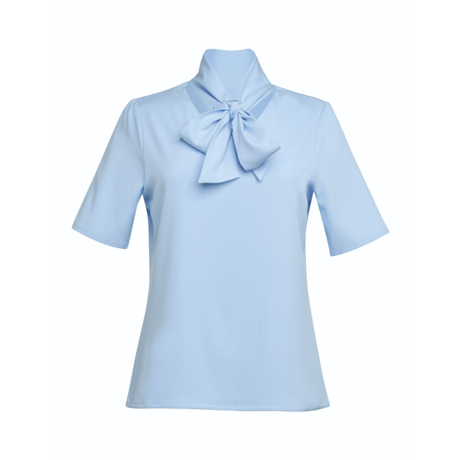 Schleifen-Bluse FLAVIA | 1/2-Arm, Farben: sky