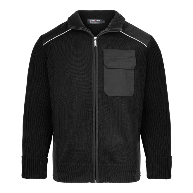 Security Dienst-Strickjacke | bis 5XL, Farben: schwarz