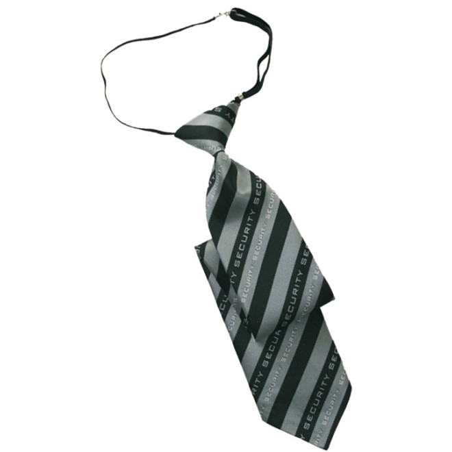 Krawatte: Regattes | Motiv SECURITY - 2farbig, Farben: schwarz-silber