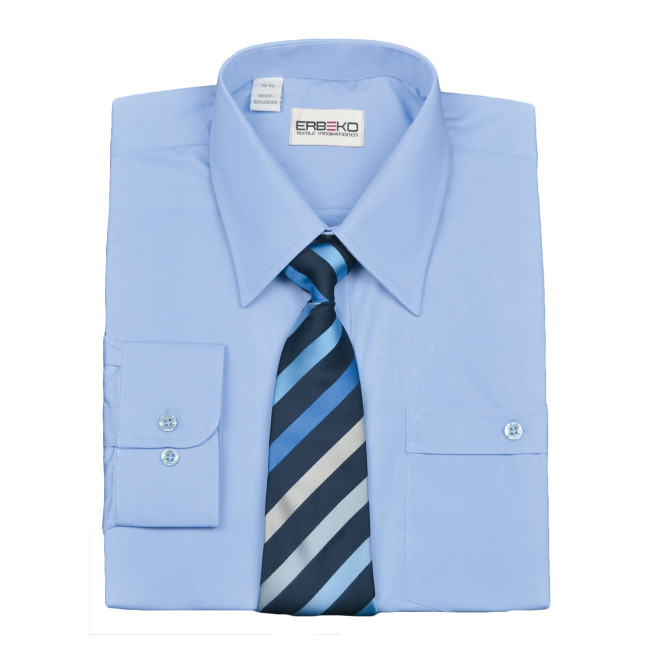 ERBEKO Diensthemd Langarm, Farben: hellblau