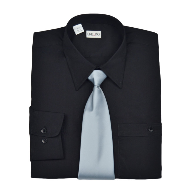 ERBEKO Diensthemd Langarm, Farben: schwarz