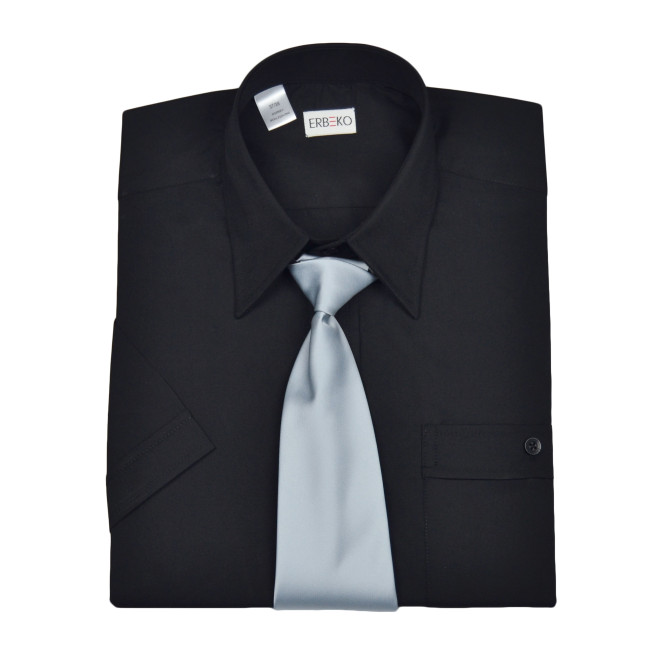 ERBEKO Diensthemd 1/2-Arm | 5 Farben, Farben: schwarz