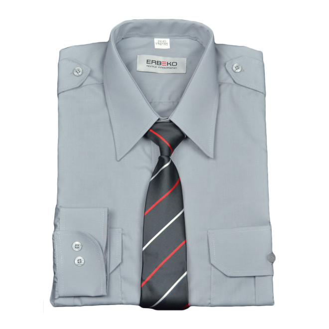 ERBEKO Pilot-Hemd 1/1-Arm | 5 Farben, Farben: grau