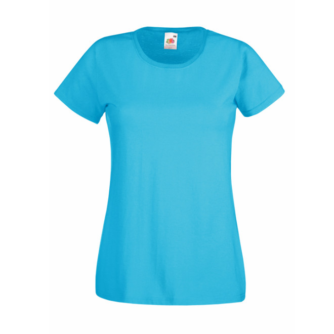 Lady-Fit Valueweight T | Baumwolle, bis 2XL, Farben Fruit of the Loom: azure
