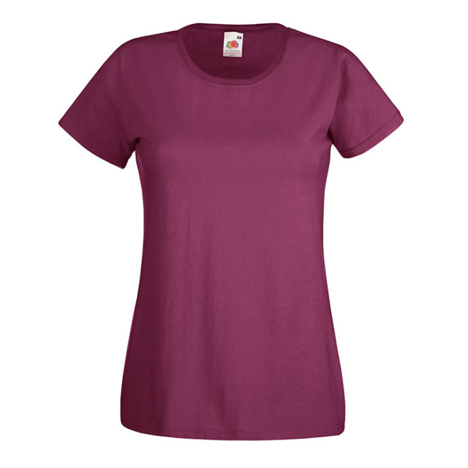 Lady-Fit Valueweight T | Baumwolle, bis 2XL, Farben Fruit of the Loom: burgundy