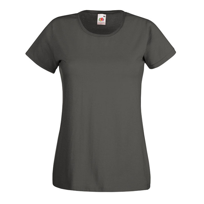 Lady-Fit Valueweight T | Baumwolle, bis 2XL, Farben Fruit of the Loom: light graphite