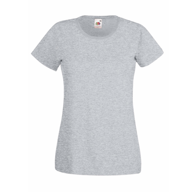 Lady-Fit Valueweight T | Baumwolle, bis 2XL, Farben Fruit of the Loom: heather grey