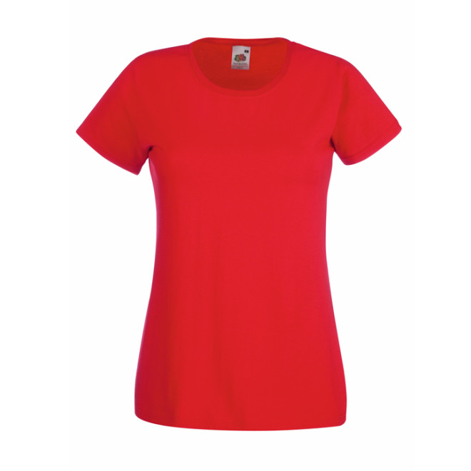 Lady-Fit Valueweight T | Baumwolle, bis 2XL, Farben Fruit of the Loom: classic red