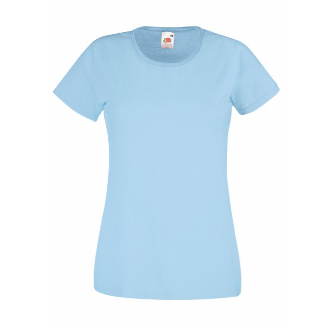 Lady-Fit Valueweight T | Baumwolle, bis 2XL, Farben Fruit of the Loom: sky