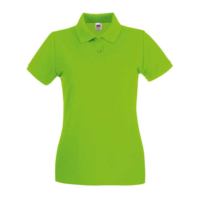 Damen Premium Polo - Baumwolle | bis 2XL, Farben Fruit of the Loom: lime green