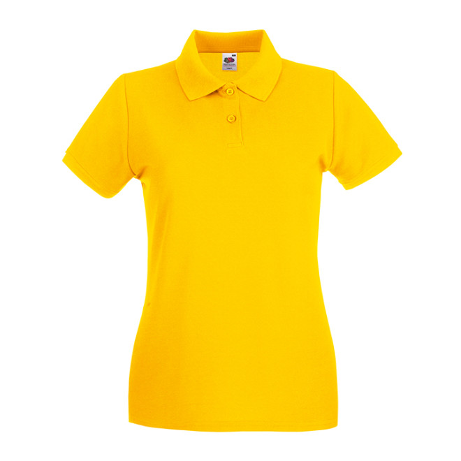 Damen Premium Polo - Baumwolle | bis 2XL, Farben Fruit of the Loom: sunflower