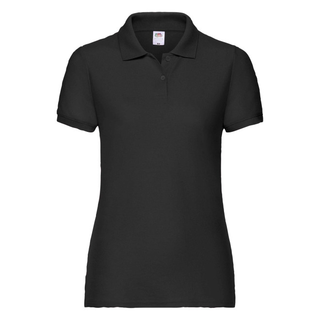Damen Piqué Polo | Mischgewebe bis 2XL, Farben: black