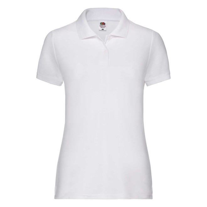Damen Piqué Polo | Mischgewebe bis 2XL, Farben: white