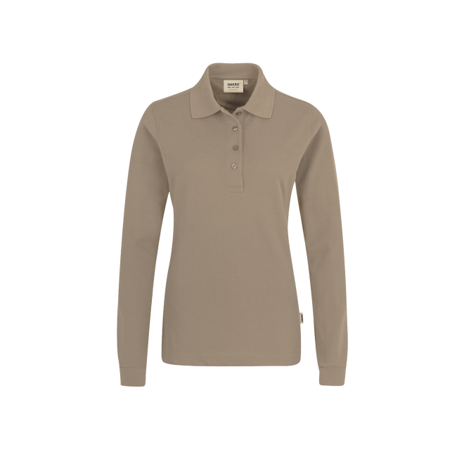 Women Premium Performance Langarm-Polo | Mischgewebe - bis 6XL, Farben Hakro: khaki