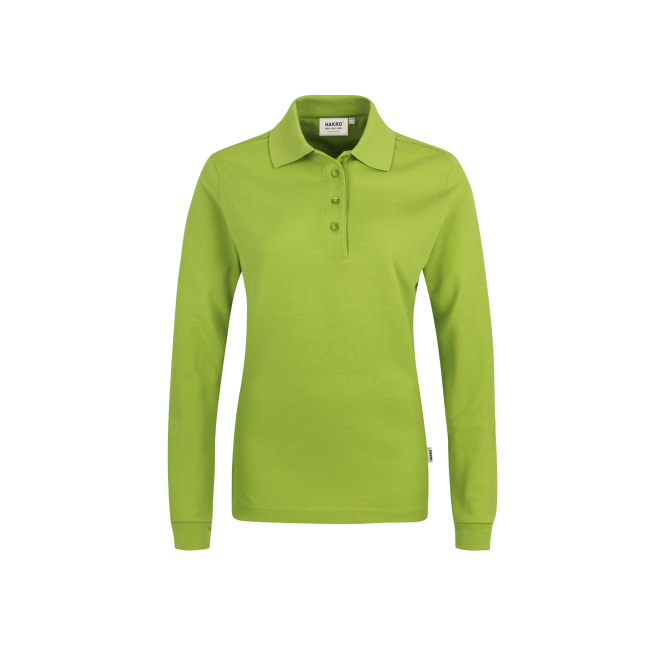 Women Premium Performance Langarm-Polo | Mischgewebe - bis 6XL, Farben Hakro: kiwi