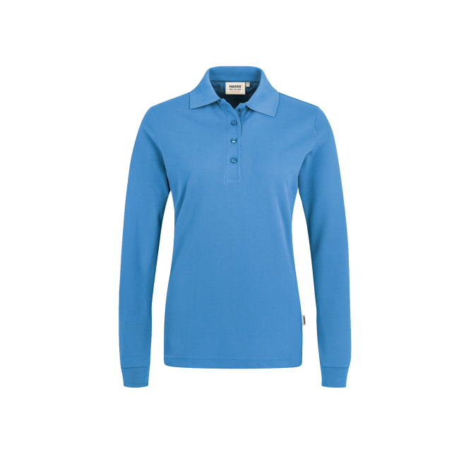 Women Premium Performance Langarm-Polo | Mischgewebe - bis 6XL, Farben Hakro: malibu blue