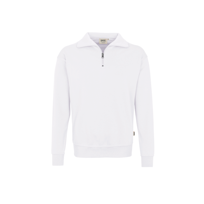 Premium 1/4 Zip-Sweatshirt - Mischgewebe | bis 6XL, Farben: weiß