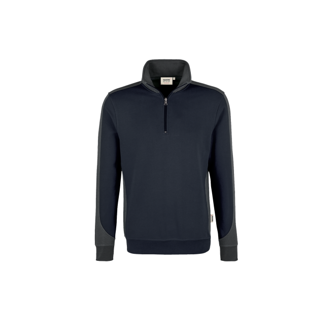 Zip-Sweatshirt Contrast Performance | bis 6XL, Farben Hakro: tinte-anthrazit