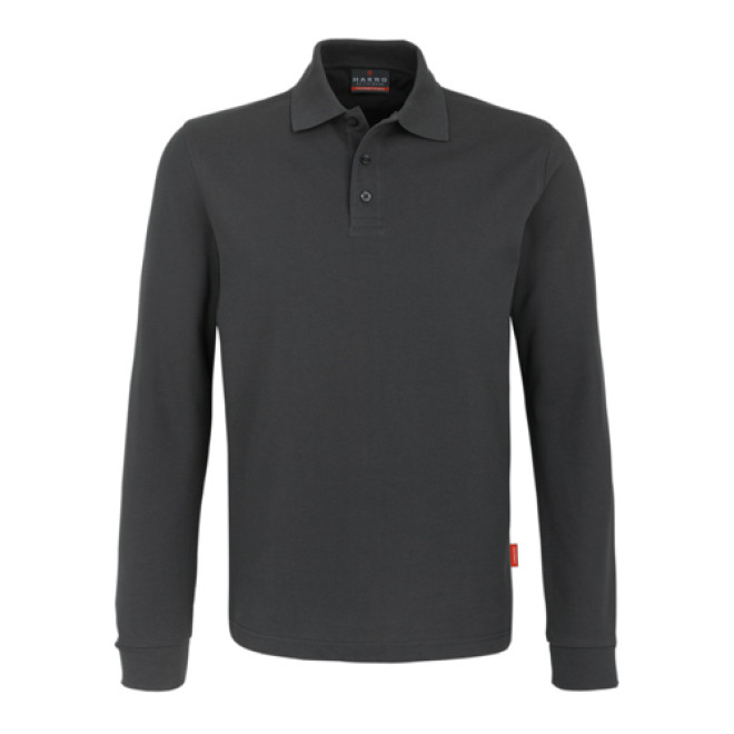 Premium Performance Langarm-Polo - Mischgewebe| bis 6XL, Farben: anthrazit