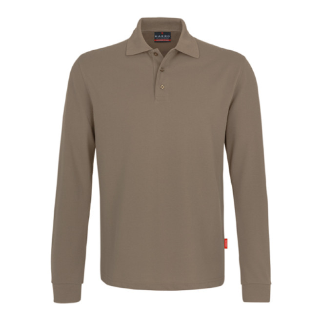 Premium Performance Langarm-Polo - Mischgewebe| bis 6XL, Farben: nougat