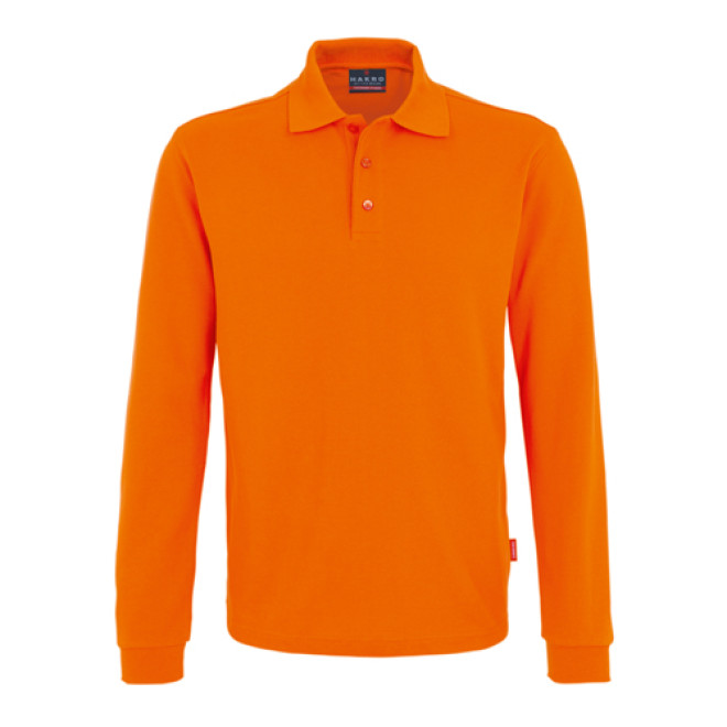 Premium Performance Langarm-Polo - Mischgewebe| bis 6XL, Farben: orange