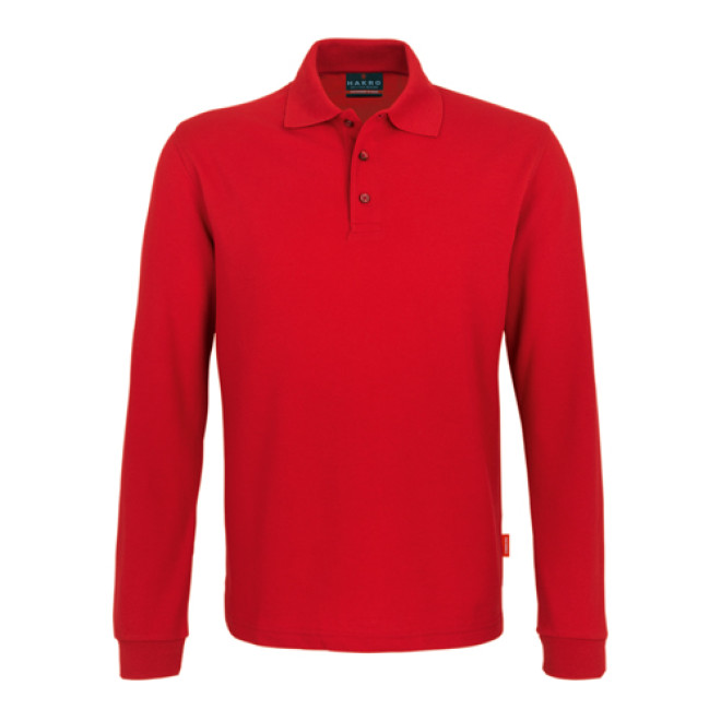 Premium Performance Langarm-Polo - Mischgewebe| bis 6XL, Farben: rot