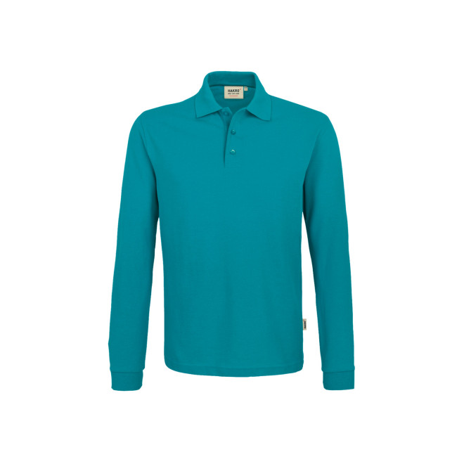 Premium Performance Langarm-Polo - Mischgewebe| bis 6XL, Farben: smaragd
