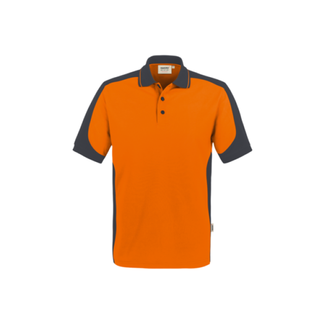 Poloshirt Contrast Performance | bis 6XL, Farben: orange/anthrazit