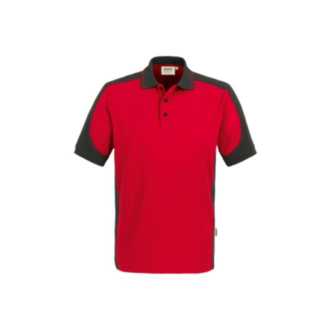 Poloshirt Contrast Performance | bis 6XL, Farben: rot/anthrazit