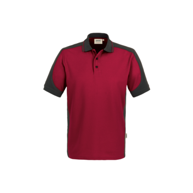 Poloshirt Contrast Performance | bis 6XL, Farben: weinrot/anthrazit