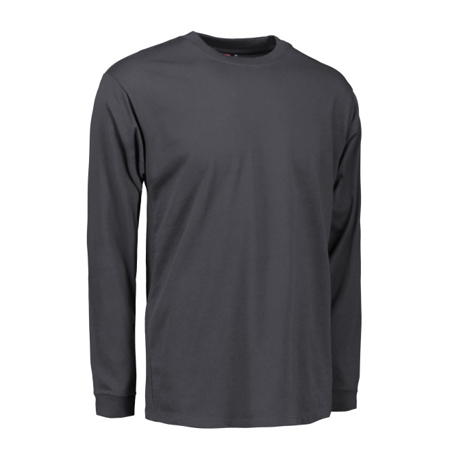 HACCP Herren Langarmshirt | bis 6XL, Farben: grau