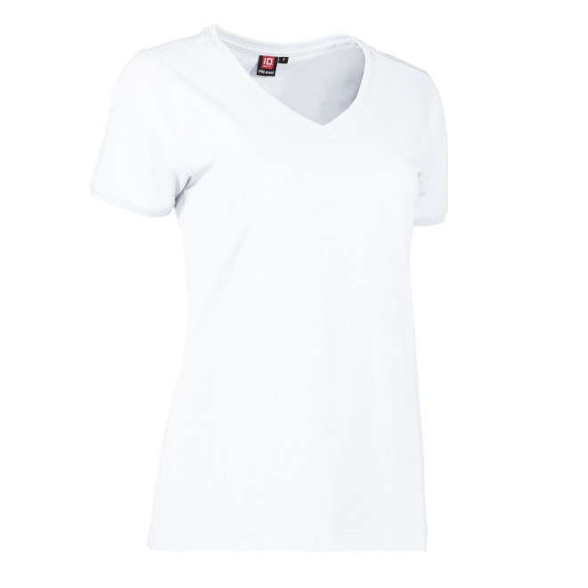 HACCP Damen T-Shirt V-Ausschnitt | bis 6XL, Farben: weiß
