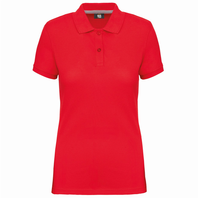 Damen Polo Anti-Bakteriell & Anti-Pilling - Mischgewebe| bis 3XL, Farben: red