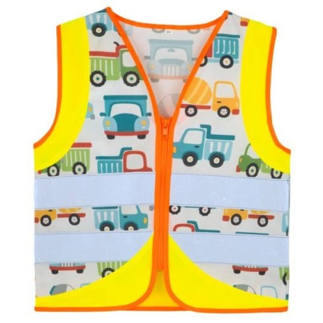 Kinder-Warnweste ACTION, Motive: Baufahrzeuge