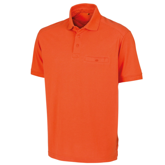 Polo mit Brusttasche Apex - Mischgewebe | bis 5XL, Farben: orange