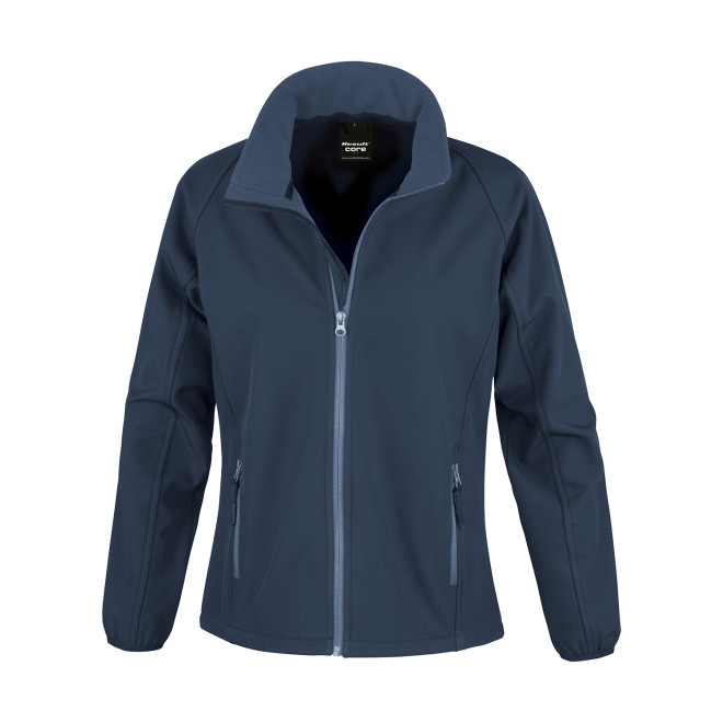Ladies Softshelljacke PRINT | bis 2XL, Farben: navy