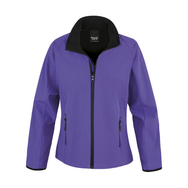 Ladies Softshelljacke PRINT | bis 2XL, Farben: purple/black