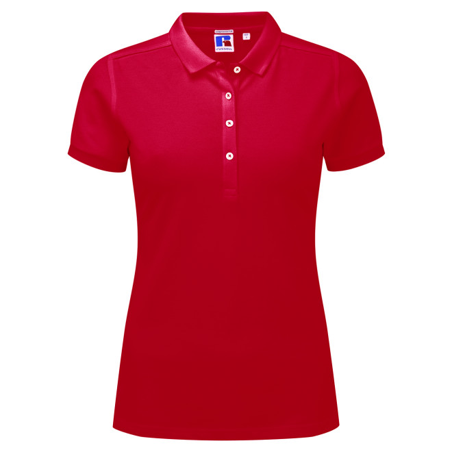 Ladies Stretch Polo - Mischgewebe | bis 2XL, Farben: classicred