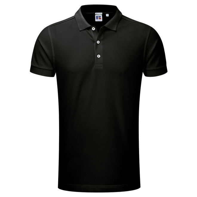 Mens Stretch Polo | bis 3XL, Farben: black