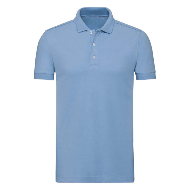 Mens Stretch Polo | bis 3XL, Farben: sky