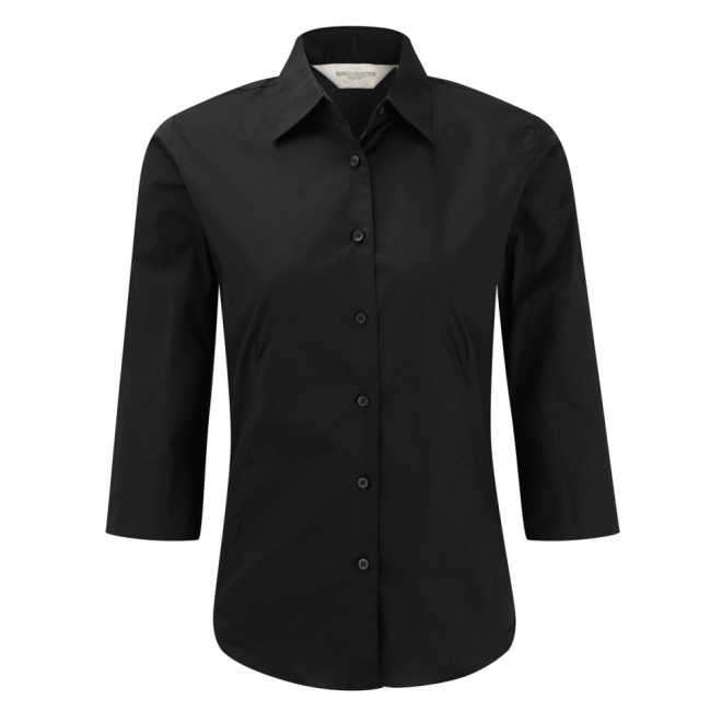 STRETCH Bluse 3/4 Arm, Farben Russell: black