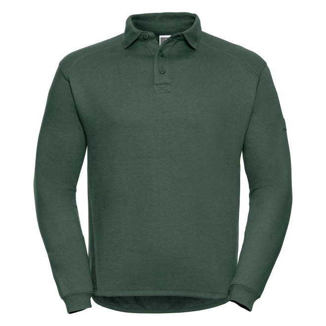 Polo Sweatshirt - Mischgewebe| bis 4XL, Farben: bottle green