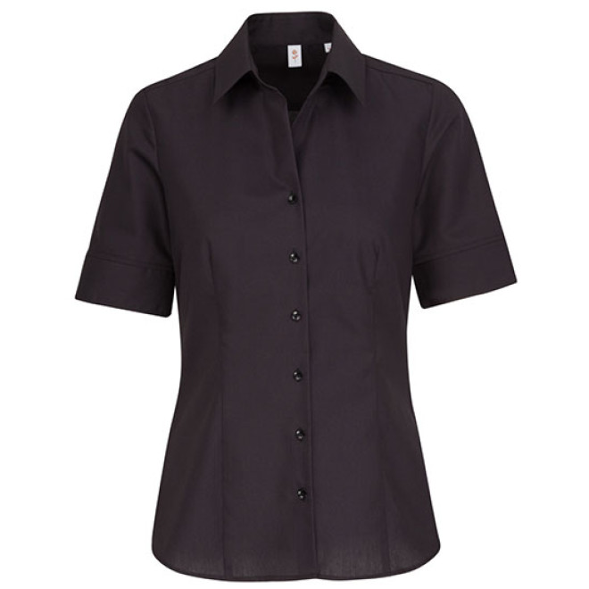 Seidensticker REGULAR Fit Bluse 1/2-Arm | BÜGELFREI, Farben: schwarz